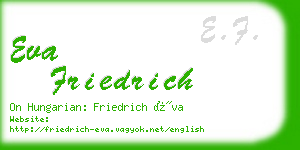 eva friedrich business card